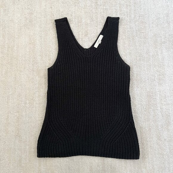 LOFT Black V Neck Sleeveless Sweater Vest S - Picture 1 of 8
